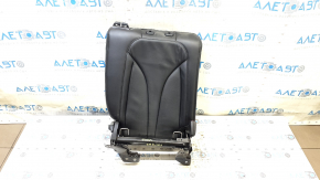 Right rear seat backrest, 2nd row, Lincoln MKC 15-19, black leather, perforated