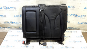 Rear row of seats, upper left part, Lincoln MKC 15-19, black leather, perforated, with belt and armrests, dry-cleanable, scratches, dents