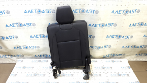 Left rear seat backrest, 3rd row, Acura MDX 14-16, black leather, with headrest