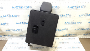 Left rear seat backrest, 3rd row, Acura MDX 14-16, black leather, with headrest