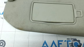 Left sun visor for Volvo XC90 16-23, gray, with backlight, without hook, needs cleaning, crack in mount, broken connector