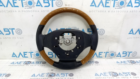 Lexus ES300h ES350 13-16 pre-restored steering wheel, black leather, light wood, scratches