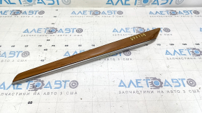 Door trim molding, rear left, Lexus ES300h ES350 13-15, light wood, scratches