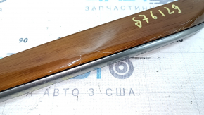 Door trim molding, rear left, Lexus ES300h ES350 13-15, light wood, scratches