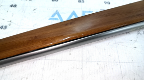 Door trim molding, rear left, Lexus ES300h ES350 13-15, light wood, scratches