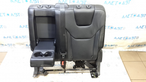 Rear seat backrest, 2nd row, left, Ford Edge 15-24, black leather, Titanium, electric