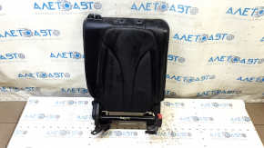 Right rear seat backrest, 2nd row, Lincoln MKC 15-19, black leather, perforated