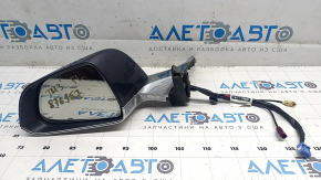 Left side mirror assembly for Tesla Model 3, 18-pin, 13-pin, 2-pin, heated, auto-dimming, chrome, PMNG graphite