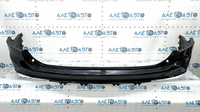 Rear bumper bare upper part Volvo XC90 16-19 without autoparking, black, scratches, crack