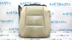 Driver's seat cushion upholstery for a Lexus ES300h ES350 13-18 beige leather, heated and ventilated, cracked leather, dry-cleanable