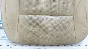 Driver's seat cushion upholstery for a Lexus ES300h ES350 13-18 beige leather, heated and ventilated, cracked leather, dry-cleanable