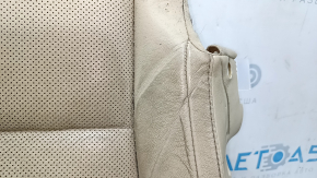 Driver's seat cushion upholstery for a Lexus ES300h ES350 13-18 beige leather, heated and ventilated, cracked leather, dry-cleanable