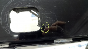 The bare lower rear bumper of the Volvo XC90 16-23, for parking sensors, black, scratches