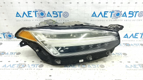 Volvo XC90 16-17 LED right front headlight assembly, polished, web-like finish