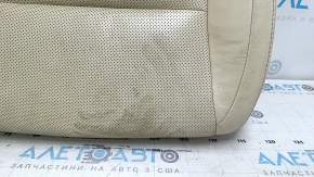 Lexus ES300h ES350 13-18 passenger seat cushion upholstery, beige leather, heated and ventilated, cracked leather, dry cleanable