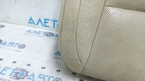 Lexus ES300h ES350 13-18 passenger seat cushion upholstery, beige leather, heated and ventilated, cracked leather, dry cleanable