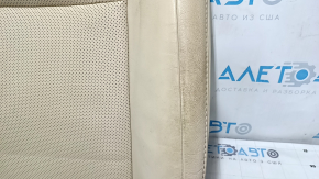 Lexus ES300h ES350 13-18 passenger seat back upholstery, beige leather, heated and ventilated, cracked leather, dry cleanable