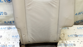 Left rear seat back, 2nd row, Lexus RX350 RX450h, 10-12, gray leather, perforated, dry-cleanable, dents, tear