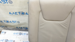 Left rear seat back, 2nd row, Lexus RX350 RX450h, 10-12, gray leather, perforated, dry-cleanable, dents, tear
