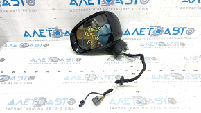 Left side mirror assembly for Volvo XC90 16-23, 14+4 pins, turn signal, heated, auto-dimming, BSM, camera, black