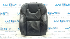 Volvo XC90 16-25 driver's seat back upholstery, black nappa leather, perforated, heated and ventilated, dry cleanable, scratches, creases