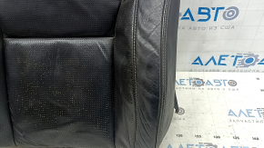 Volvo XC90 16-25 driver's seat back upholstery, black nappa leather, perforated, heated and ventilated, dry cleanable, scratches, creases