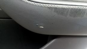 Tesla Model 3 18-20 black leather rear right door panel with speaker, window control, and door release button, leather tears