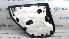 Tesla Model 3 18-20 black leather rear right door panel with speaker, window control, and door release button, leather tears