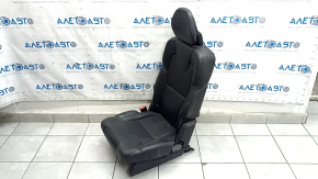 Left rear seat Volvo XC90 16-23 black leather for 3 rows, needs cleaning, dented