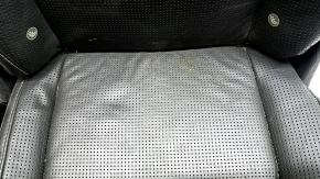 Left rear seat Volvo XC90 16-23 black leather for 3 rows, needs cleaning, dented