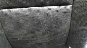 Left rear seat Volvo XC90 16-23 black leather for 3 rows, needs cleaning, dented