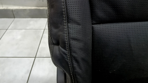 Left rear seat Volvo XC90 16-23 black leather for 3 rows, needs cleaning, dented