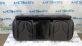 Lincoln MKC 15-19 rear seat cushion, black leather, perforated, needs cleaning, foam break, foam tear