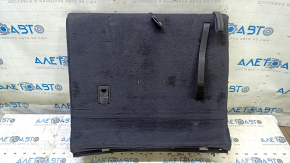 Backrest of the rear row of seats, 3rd row, right, Toyota Highlander 14-19, combined leather, black