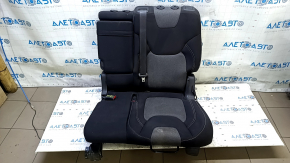 Rear seat, 2nd row, left, Jeep Cherokee KL 14-15, cloth, black with gray inserts, with belt and armrest, for cleaning