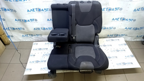 Rear seat, 2nd row, left, Jeep Cherokee KL 14-15, cloth, black with gray inserts, with belt and armrest, for cleaning