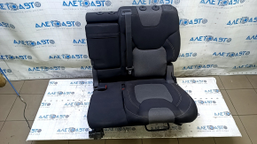 Rear seat, 2nd row, Jeep Cherokee KL 14-15, black cloth with gray inserts, dry cleanable
