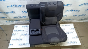 Rear seat, 2nd row, Jeep Cherokee KL 14-15, black cloth with gray inserts, dry cleanable