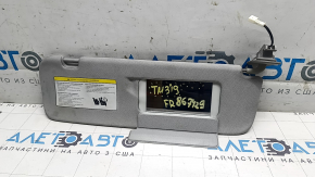 Tesla Model 3 right visor (18mm) - gray, no hook, needs cleaning, scratches on the mirror