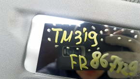 Tesla Model 3 right visor (18mm) - gray, no hook, needs cleaning, scratches on the mirror