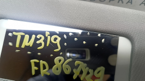 Tesla Model 3 right visor (18mm) - gray, no hook, needs cleaning, scratches on the mirror