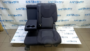 Rear seat, 2nd row, left, Jeep Cherokee KL 14-15, black cloth, with belt and armrest, for cleaning