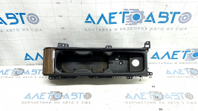 Volvo XC90 16-24" center console cup holders, chrome, with wood trim, walnut, scratches