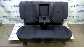 Rear seat, 2nd row, GMC Terrain 14-15, black cloth, red stitching, scratch, with belt and armrest, needs cleaning, tear