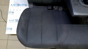 Rear seat, 2nd row, GMC Terrain 14-15, black cloth, red stitching, scratch, with belt and armrest, needs cleaning, tear