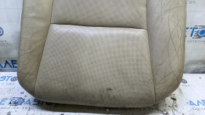 Left rear seat cushion, 2nd row, Lexus RX350 RX450h 10-12, beige leather, perforated, dry-cleanable,