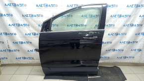 Front left door assembly for Ford Edge 15-24 keyless, black UM, laminated glass, dents, scratches on the trim, bump, chips