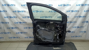 Front left door assembly for Ford Edge 15-24 keyless, black UM, laminated glass, dents, scratches on the trim, bump, chips