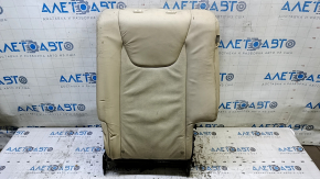 Left rear seat backrest, 2nd row, Lexus RX350 RX450h, 10-12 beige leather, perforated, dry-cleanable