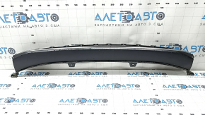 The lower grille of the front bumper of the Hyundai Ioniq 17-22 is gray, the fasteners are broken, there are scratches, and there are bumps.